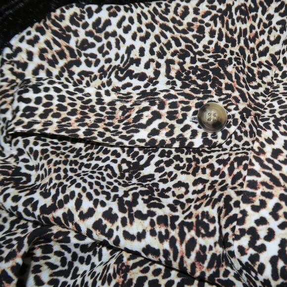 NEW Worthington Leopard XXL Cheetah Animal Print Tie Button Tunic Blouse Top NWT - Picture 12 of 14